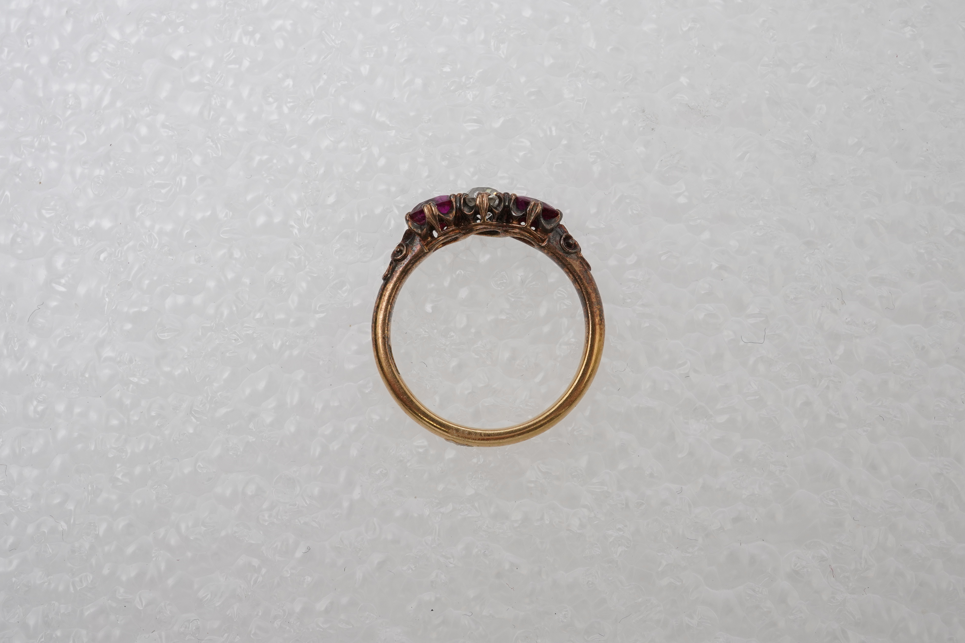 A ruby and diamond ring, late 19th century